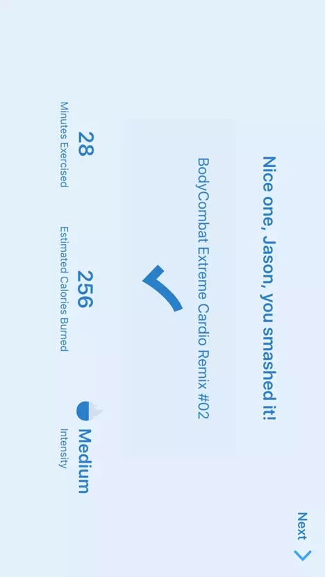 Mid-fidelity wireframe of Les Mills mobile app, designed and developed by AgilityIO in view four