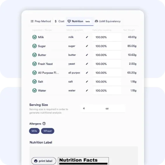 Screenshot of Meez webapp user dashboard